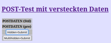 Die POST-Daten sind nicht zu sehen...