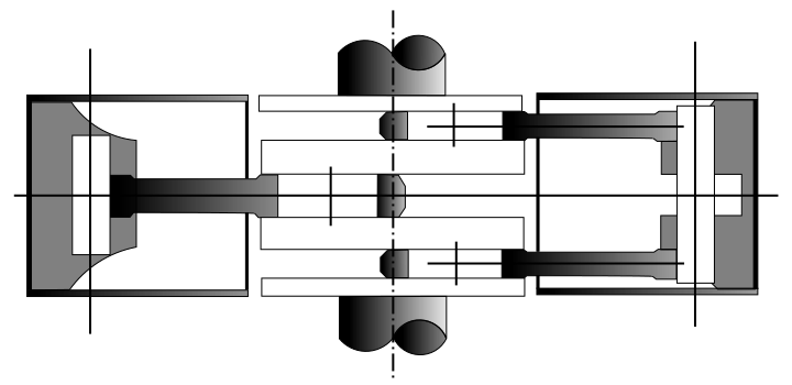 Zweizylinder-Inline-Boxermotor