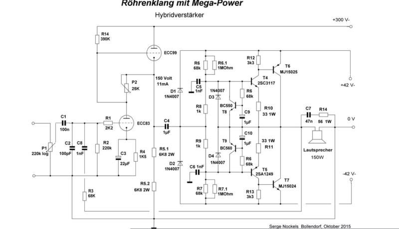 Hybridverstärker: Röhrensound mit Megapower / Serge Nockels, Bollendorf, Oktober 2015